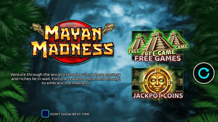 Mayan Madness - glavni izbornik s temom Maja